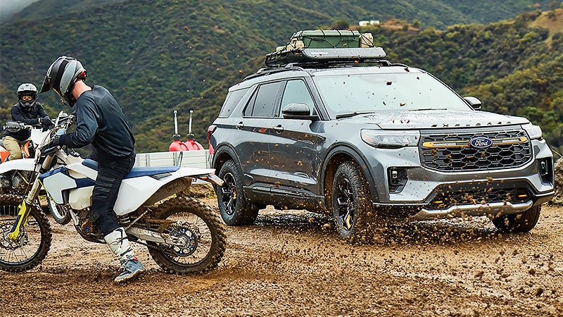 2027 Ford Explorer in muddy area